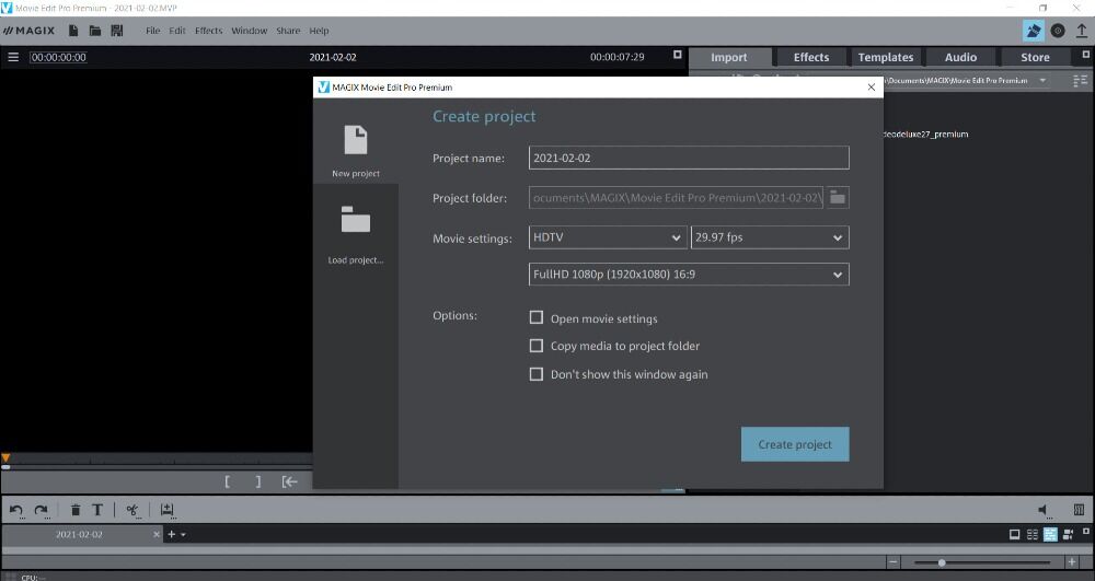 Magix Movie Edit Pro Interface